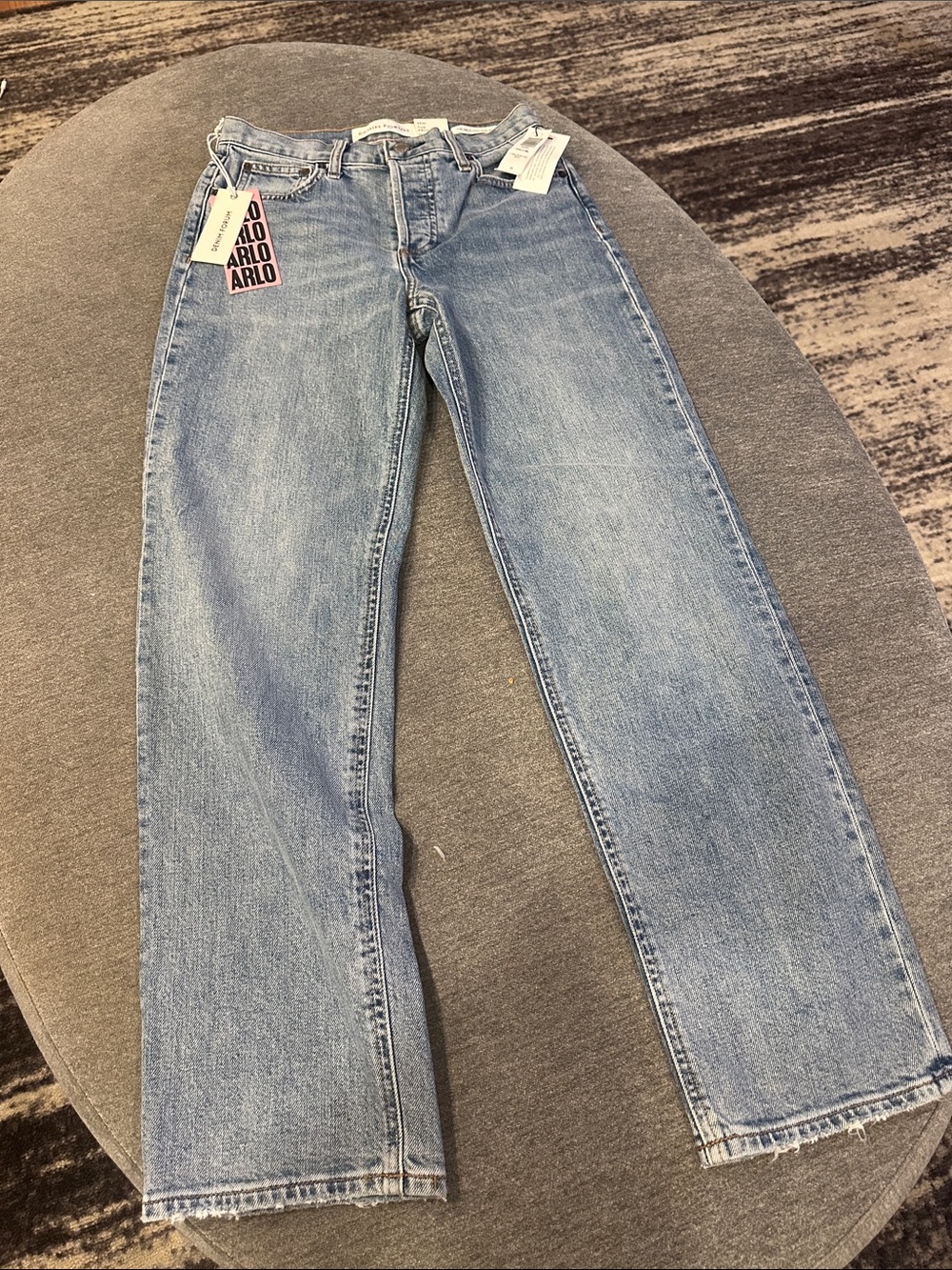 Denim Forum Arlo high rise straight jeans